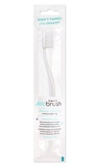 Bio Brush Berlin, Toothbrush White Medium-Soft