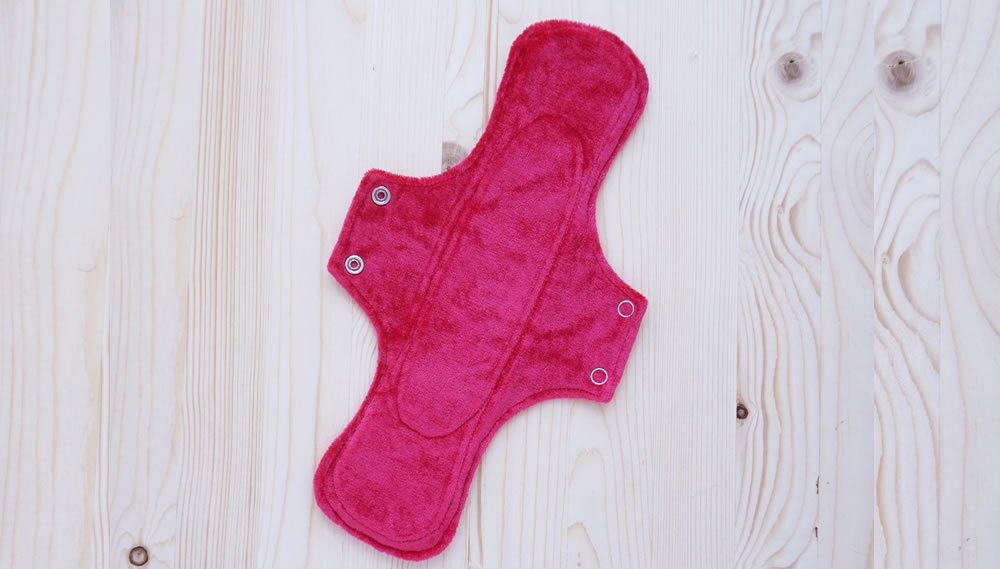 Wasteless Design, XLarge Cloth Pad for Heavy Flow Hot Pink size: XL