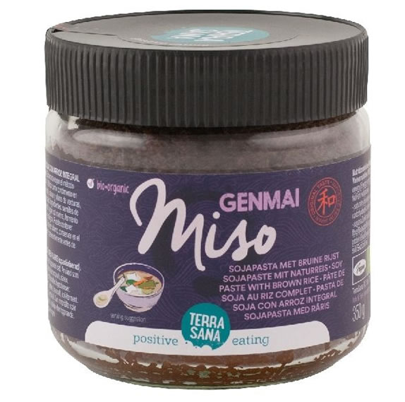Terrasana, Genmai Miso Unpasteurised Soy Paste with Brown Rice, 350g