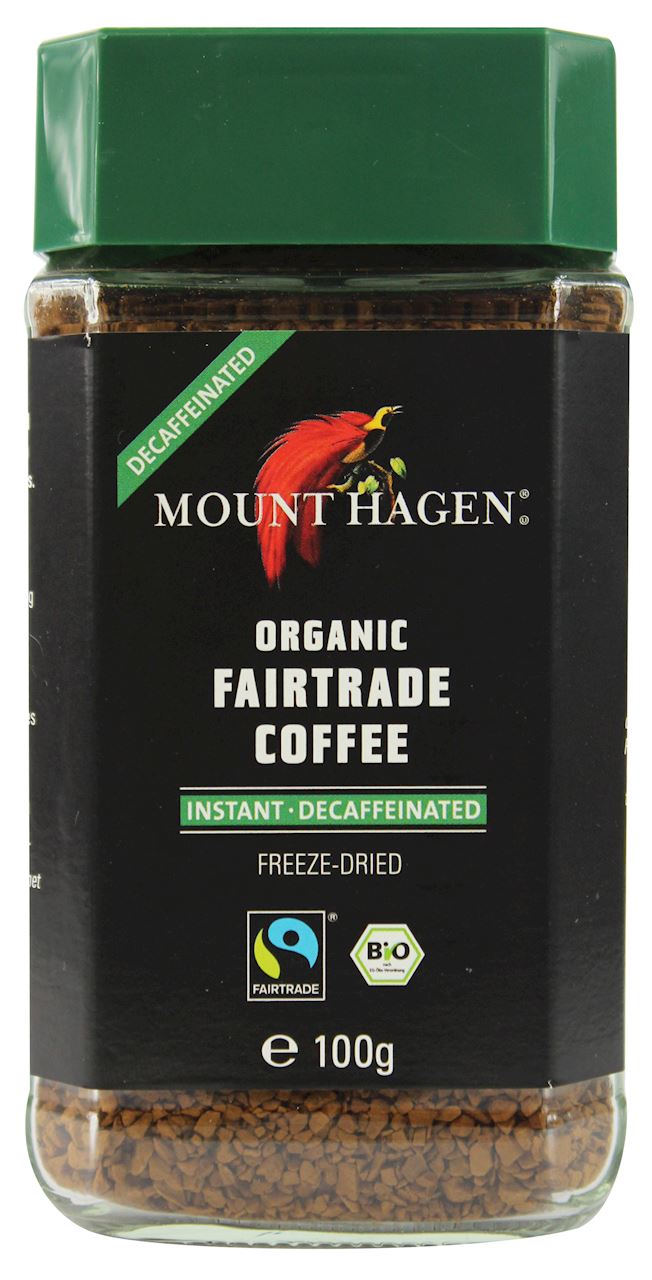 Mount Hagen, Freeze Dried Instant Decaffeinated Coffee, 100g
