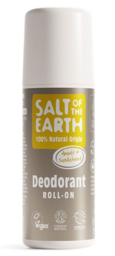 Salt of the Earth, Amber & Sandalwood Natural Deodorant Roll, 75ml