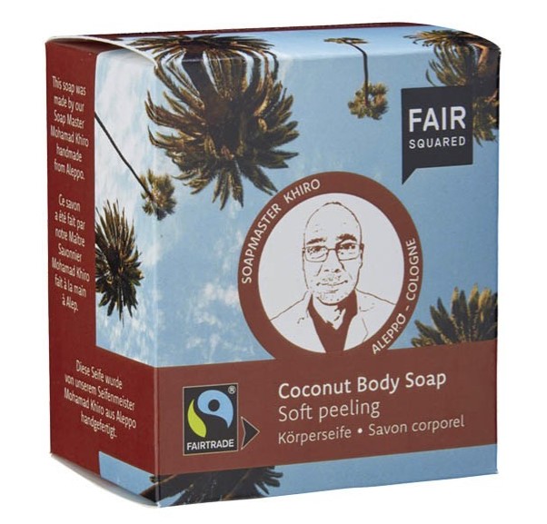 Fair Squared, Coconut Peeling Soap & Bag, 2x80g