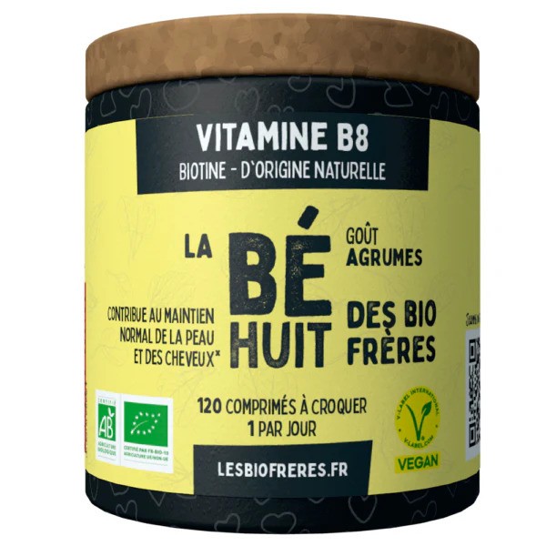 Les Bio Freres, Vitamin B8 Citrus Flavor, 120 tablets