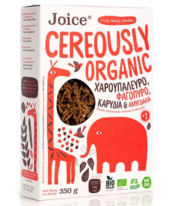 Joice, Cereals Carob flour, Walnuts & Almonds, 350g