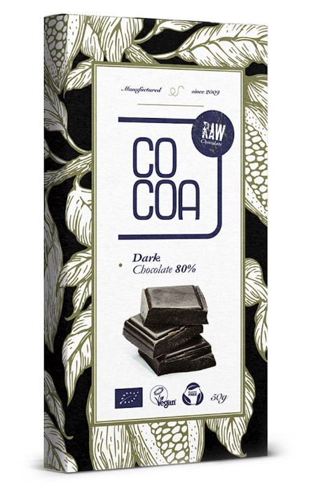 Cocoa, Dark Chocolate 80%, 50g