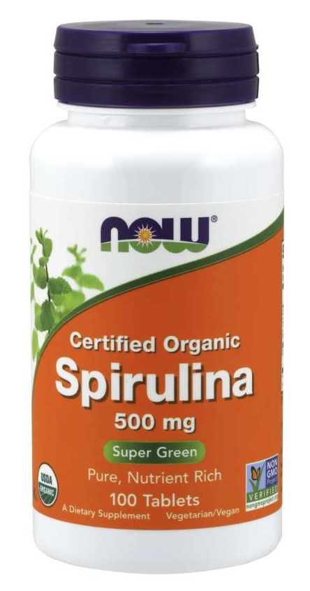 Now, Spirulina 100 Tablets, 500mg