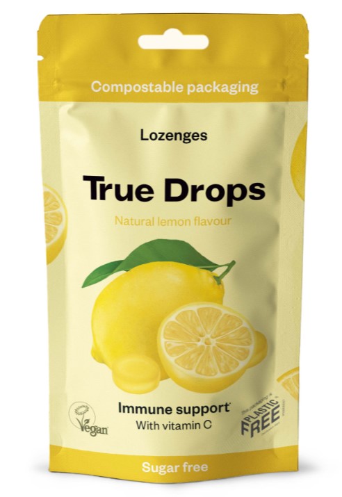 True Gum, True Drops - Lemon with Vitamin C, 70g