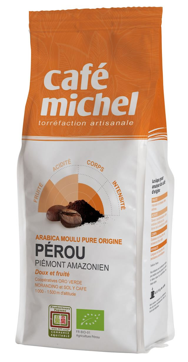 Cafe Michel, Ground Arabica Coffee 100% Perou, 250g