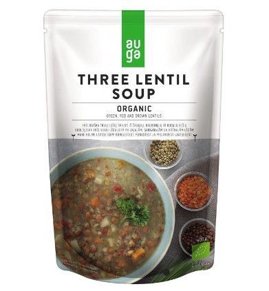 Auga, Three Lentil Soup, 400g