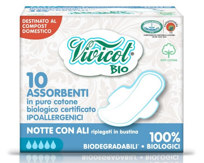 Vivicot, Sanitary Towels for Night, 10pcs