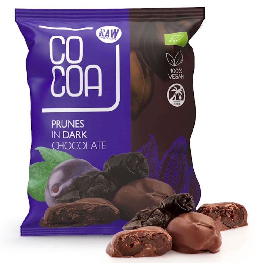 Cocoa, California Prunes in Dark Chocolate, 70g