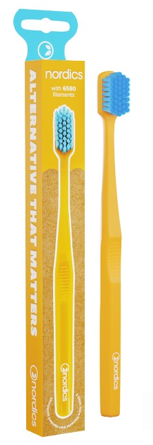 Nordics, Premium Toothbrush Soft, yellow