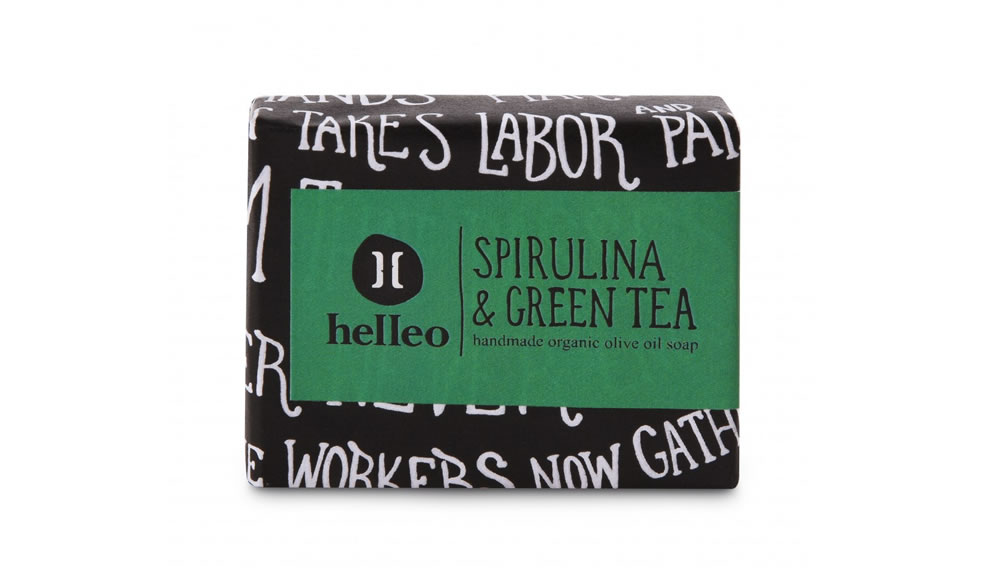Helleo, Spirulina & Green Tea Soap, 30g