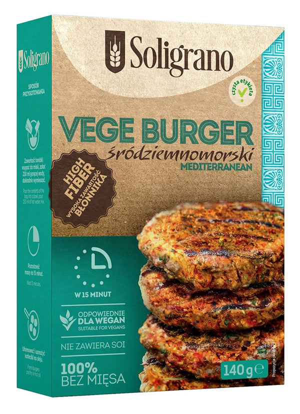 Soligrano, Mix for Vege Mediterranean Burger, 140g