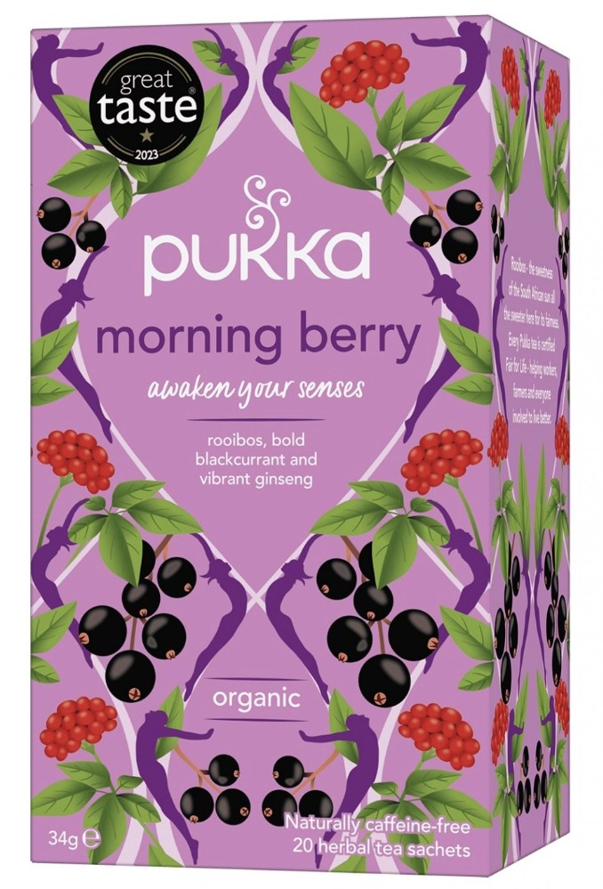 Pukka, Morning Berry Herbal Tea, 20 sachets