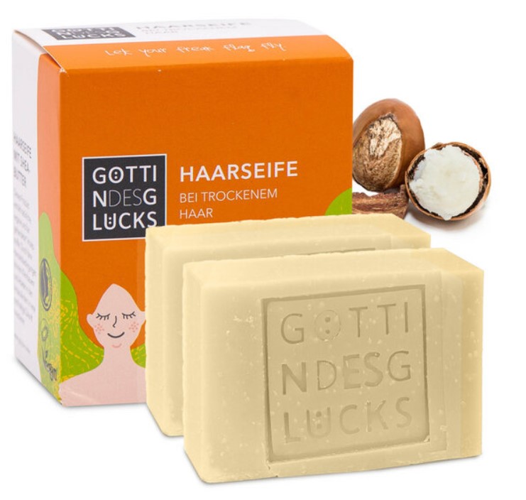 Goddess of Happiness, Hair Soap for Dry Hair with Shea Butter, 160g