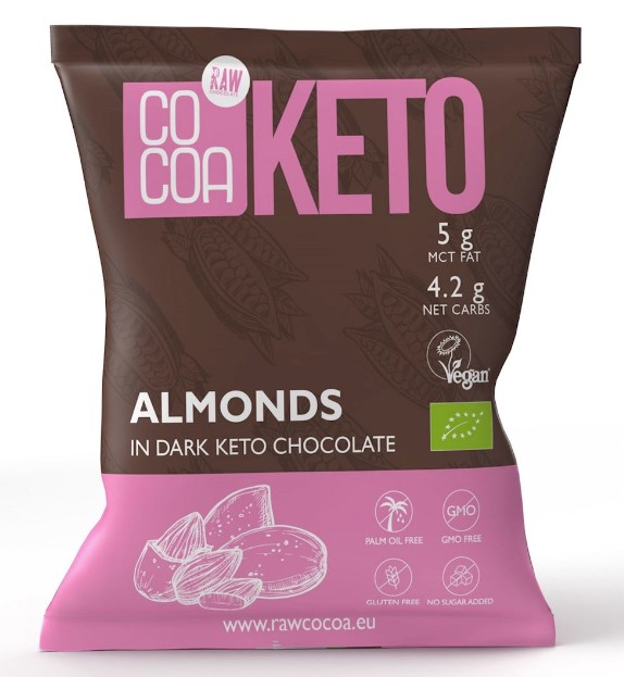 Cocoa, Almonds in Dark Keto Chocolate, 70g