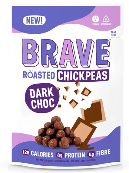 Brave, Roasted Chickpeas Dark Chocolate, 30g