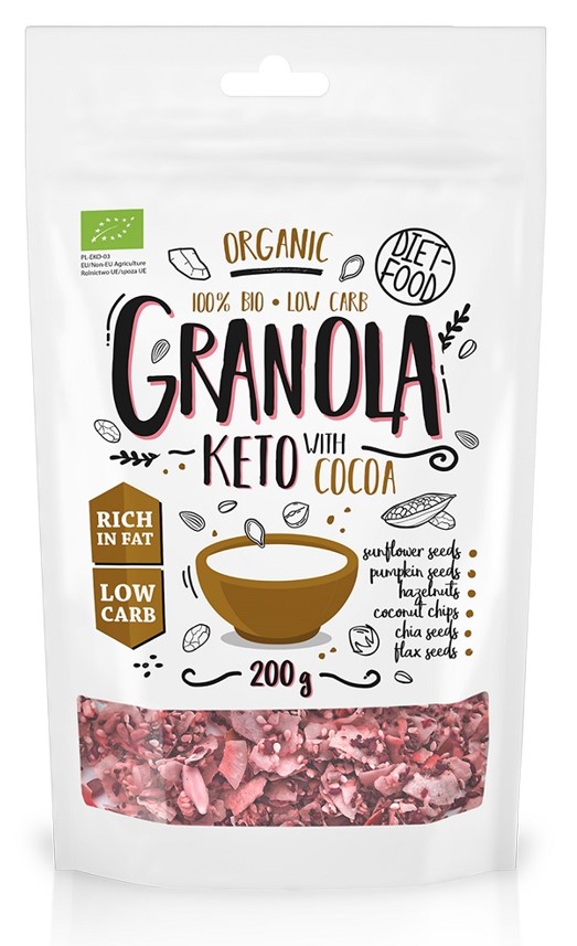 Diet-food, Keto Granola with Cocoa, 200g