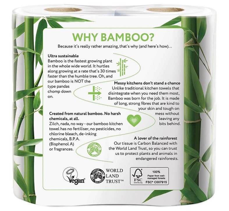 Bamboo Toilet Paper 4 Rolls