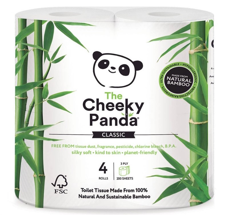 Cheeky Panda, Bamboo Toilet Paper 4 Rolls