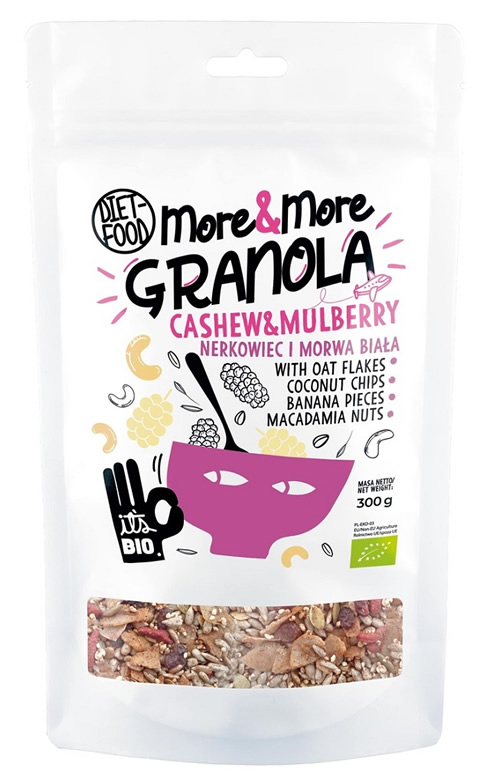Granola with Cashew & White Mulberries, 300g
