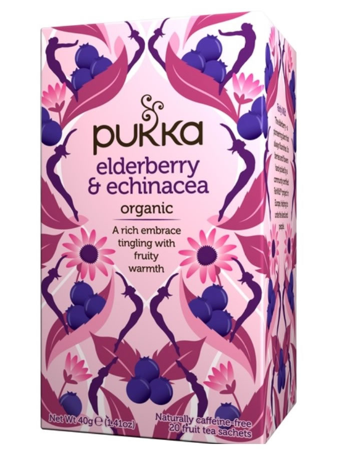 Pukka, Elderbery Echinacea Fruity Tea, 20 bags