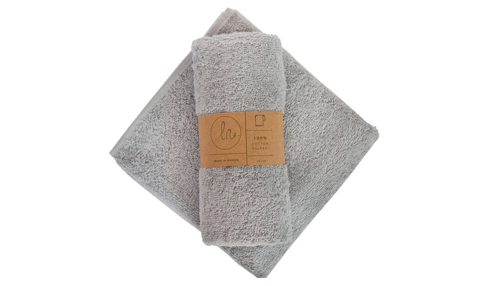 LN Handmade Soaps, Face Towel Grey, 1pcs