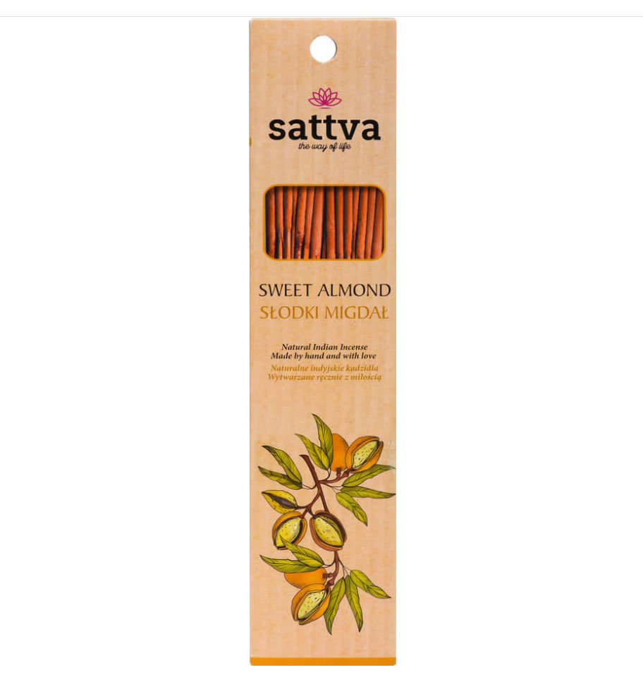 Sattva, Sweet Almond Incense Sticks, 15pcs