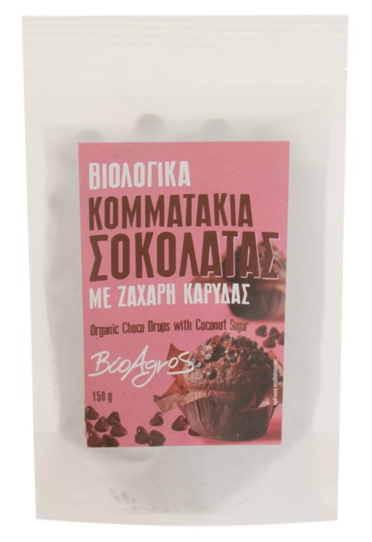 BioAgros, Choco Drops with Coconut Sugar, 150g