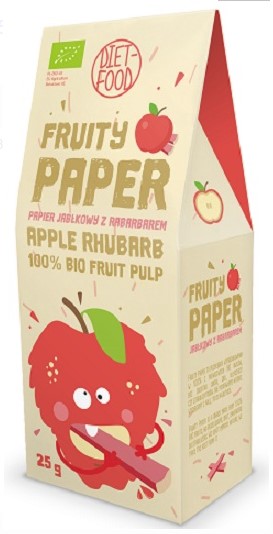 Diet-food, Fruit Paper Apple - Rhubarb, 25g
