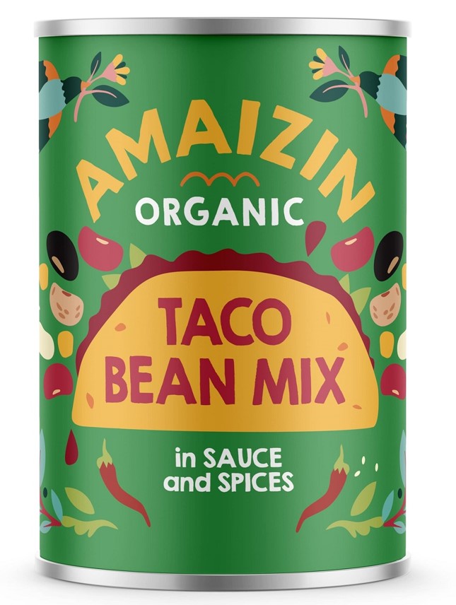 Amaizin, Taco Bean Mix in Sauce and Spices, 400g