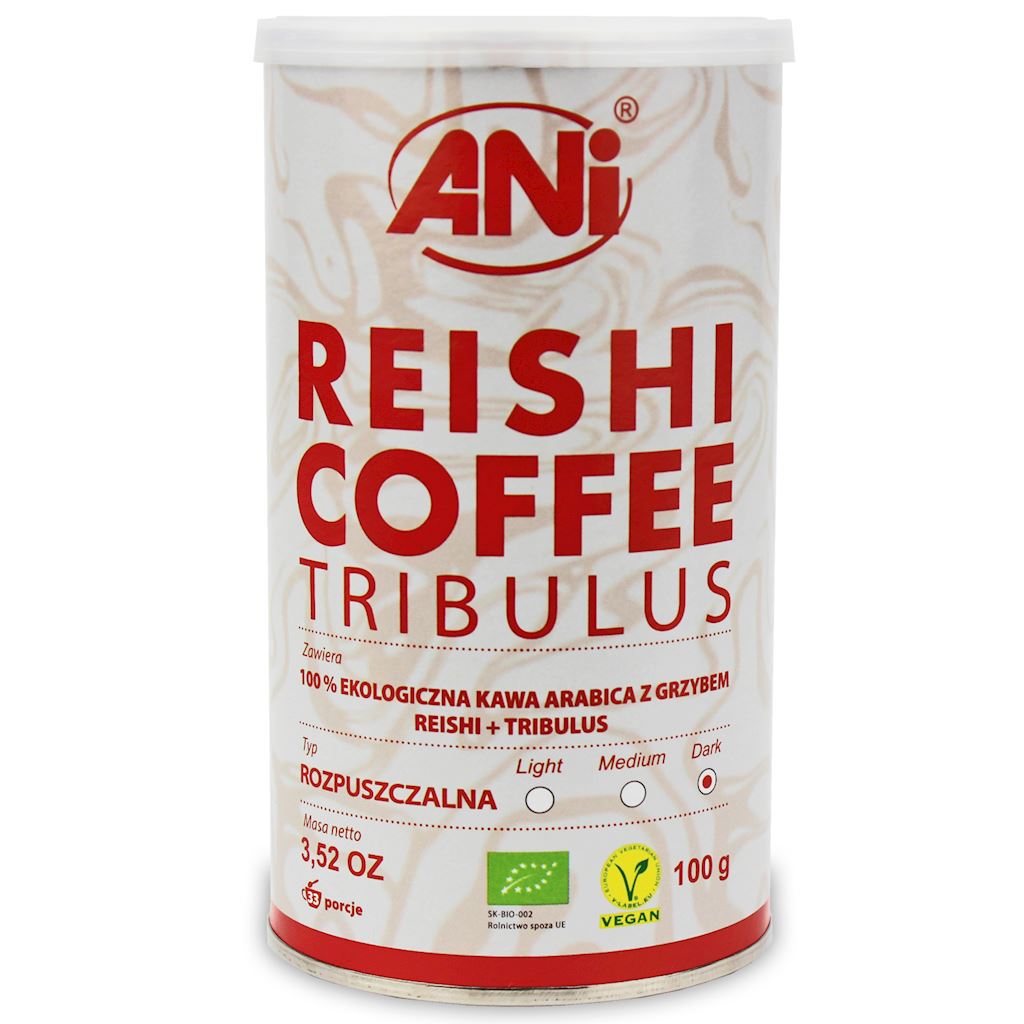 Ani, Instant Coffee Reishi Mushrooms + Tribulus, 100g