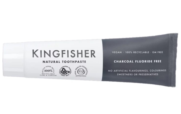 Kingfisher, Charcoal Whitening Fluoride Free Toothpaste, 100ml
