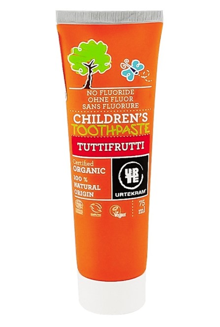 Urtekram, Children's Tuttifrutti Toothpaste Fluoride Free, 75 ml