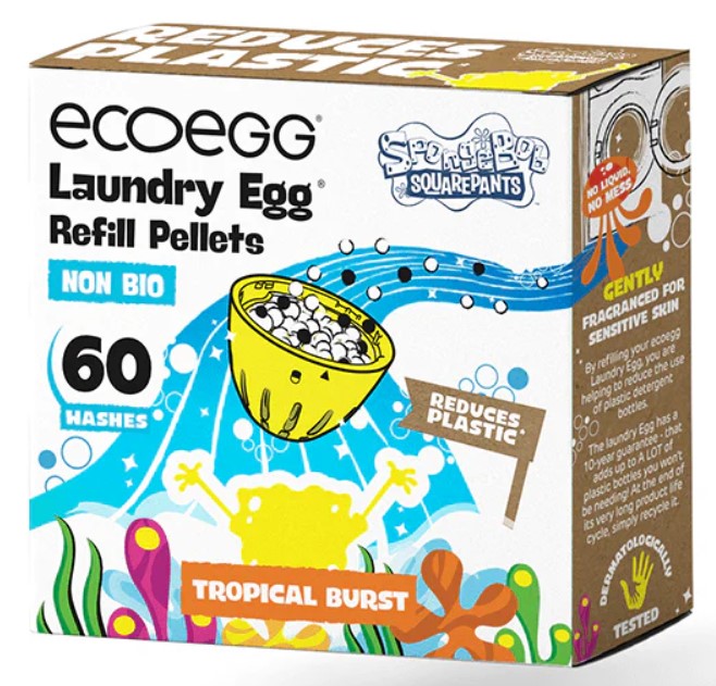 Ecoegg, SpongeBob Refill Pellets Tropical Burst - Sensitive, 60 Washes