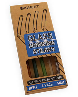 Glass Straws (box set of 4)
