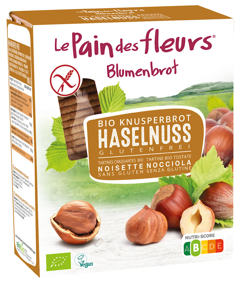 Le Pain des Fleurs, Hazelnut Crispbread, 150g