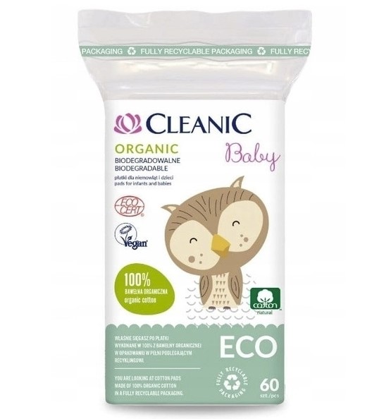 Cleanic Baby, Baby Cotton Pads, 60pcs