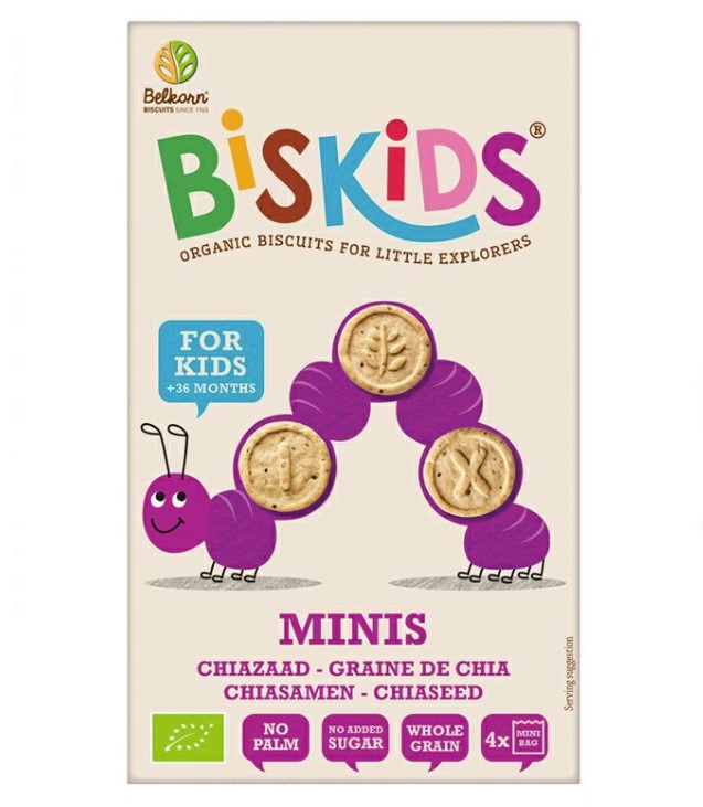 Belkorn, BisKids Minis with Chia Seeds, 120g