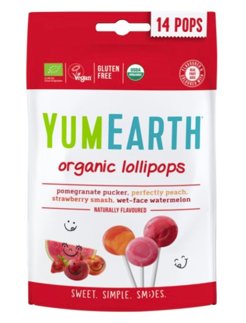 Yumearth, Assorted Flavor Lollipops, 85g