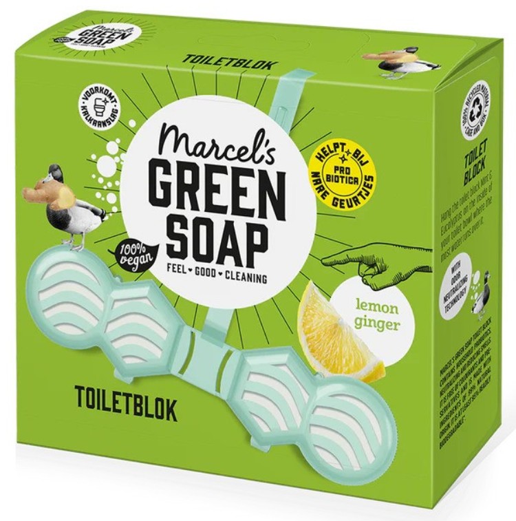 Marcel’s Green Soap, Toilet Block - Lemon & Ginger