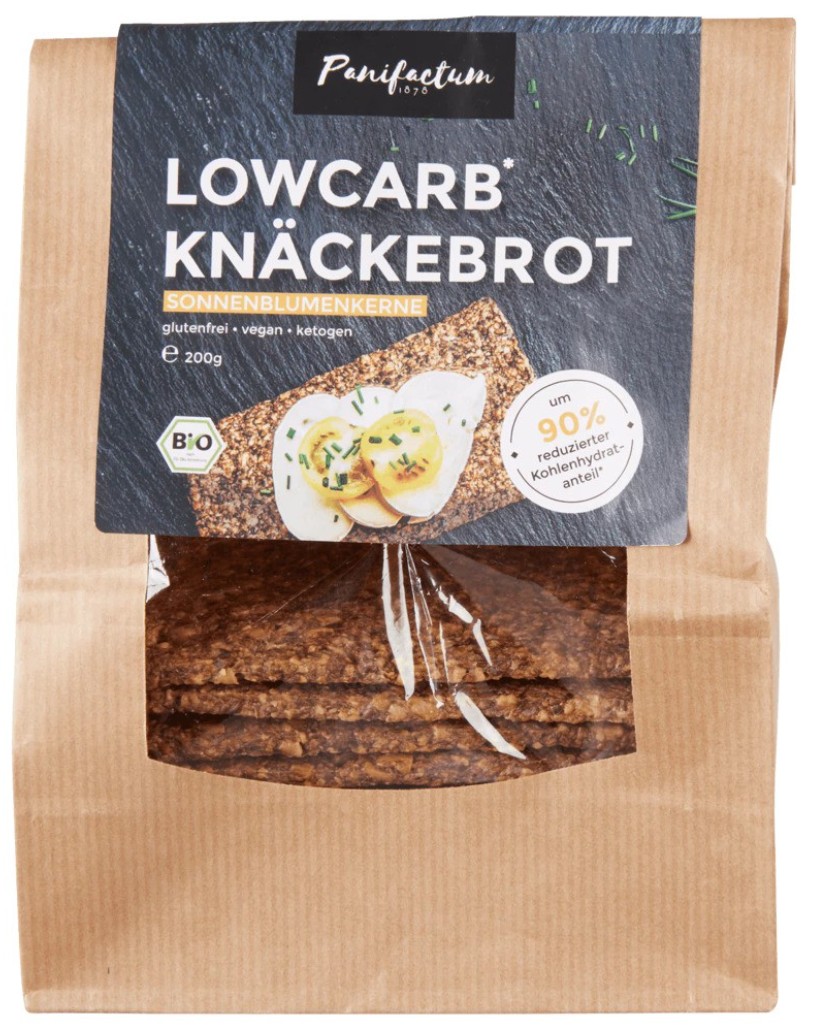 Panifaktum, Lower Carb Crispbread Sunflower Seeds, 200g