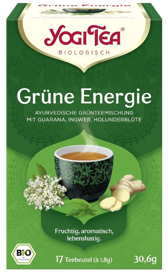 Yogi Tea, Green Energy Tea - Elderflower, Ginger & Sencha, 17 bags