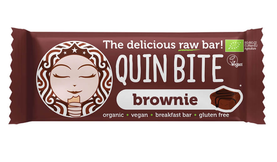 Quin Bite, Raw Brownie Bar, 30g