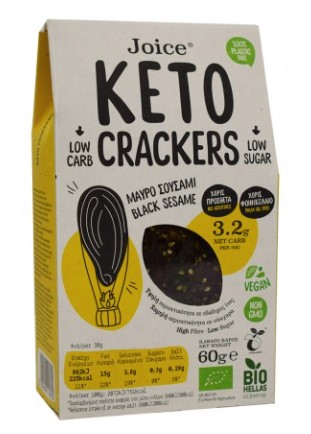 Joice, Keto Crackers with Black Sesame, 60g