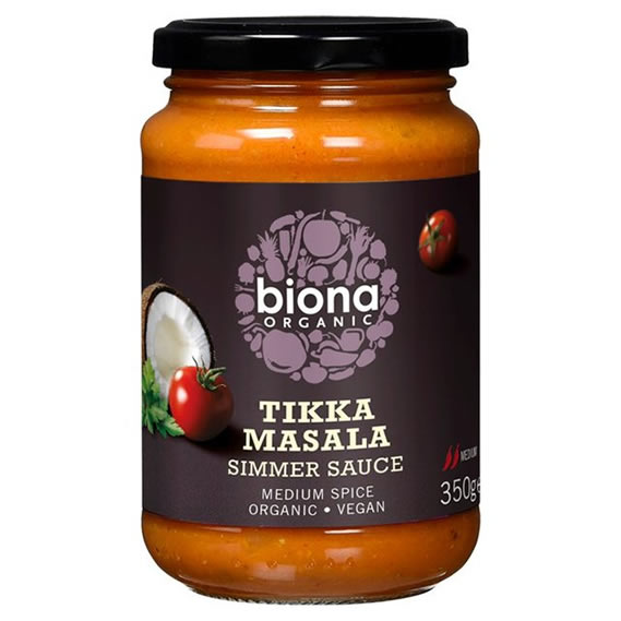 Biona, Tikka Masala Simmer Sauce Medium Spice, 350g