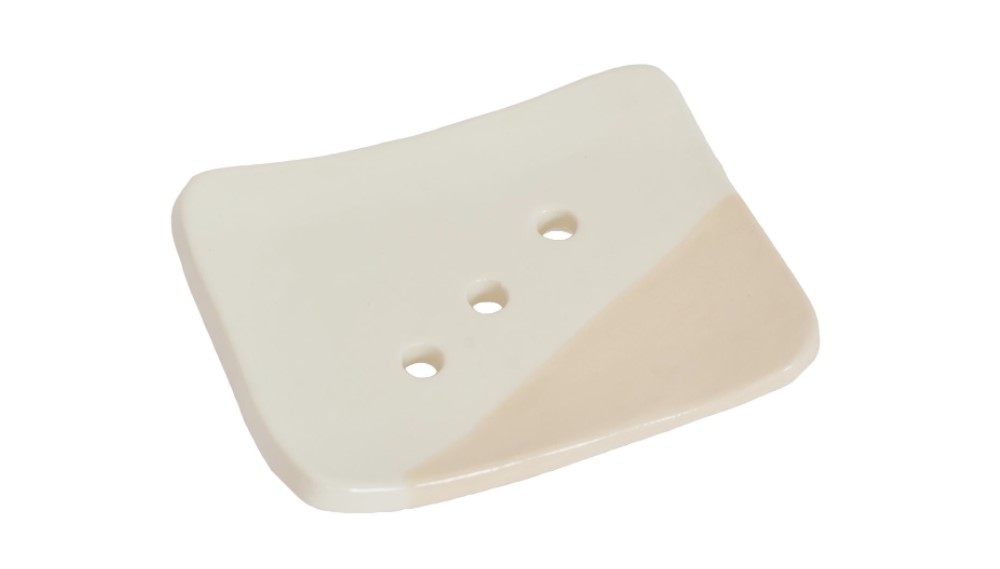 Off White Ceramic Soap Dish
