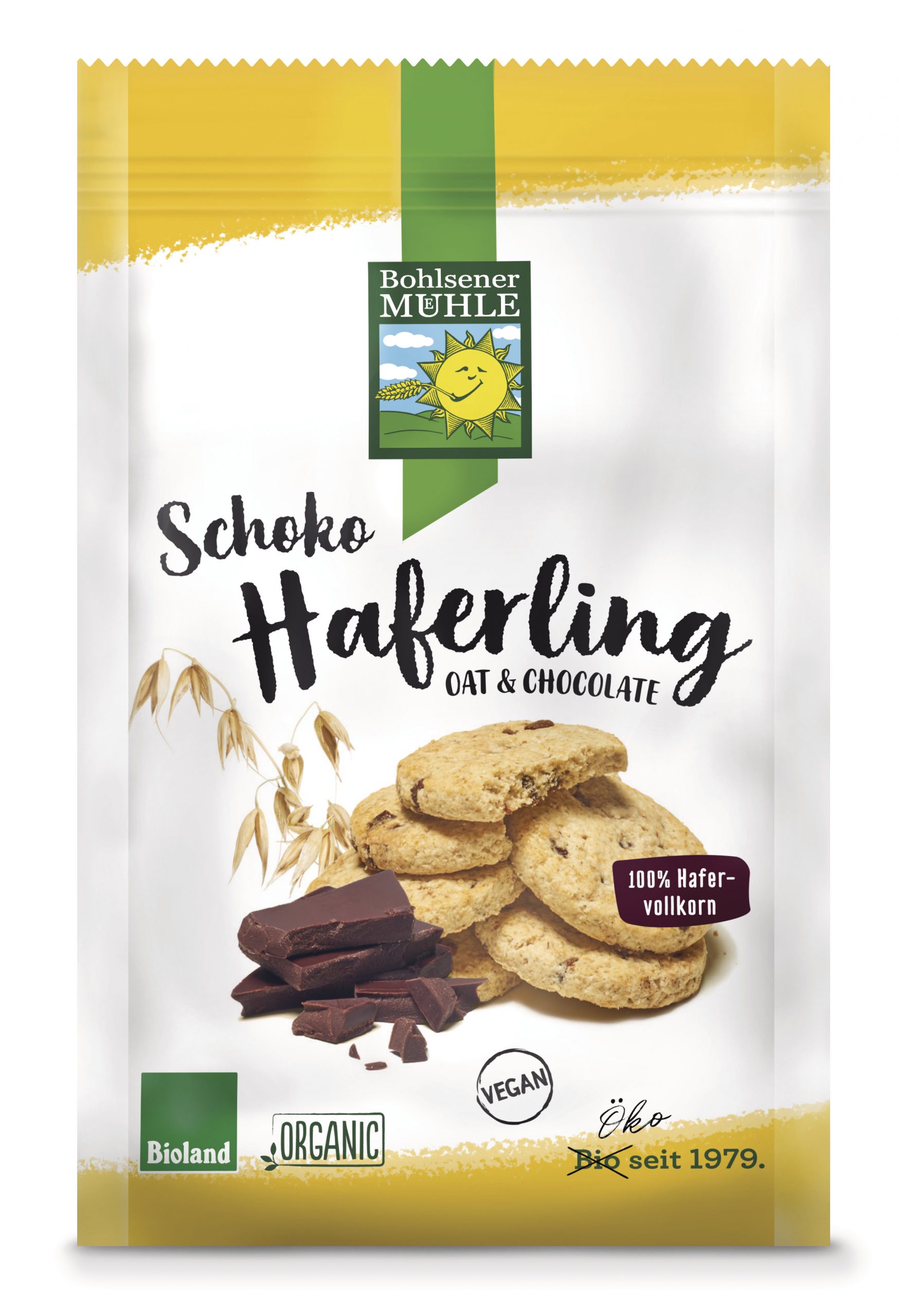 Bohlsener, Pure Oat Cookies With Chocolate, 125g