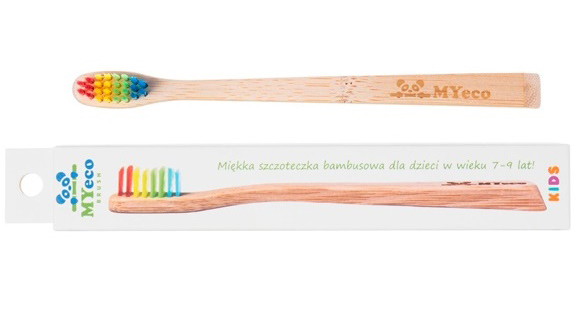 Myecobrush, Toothbrush for Children 4 to 6 y.o. Bamboo Soft